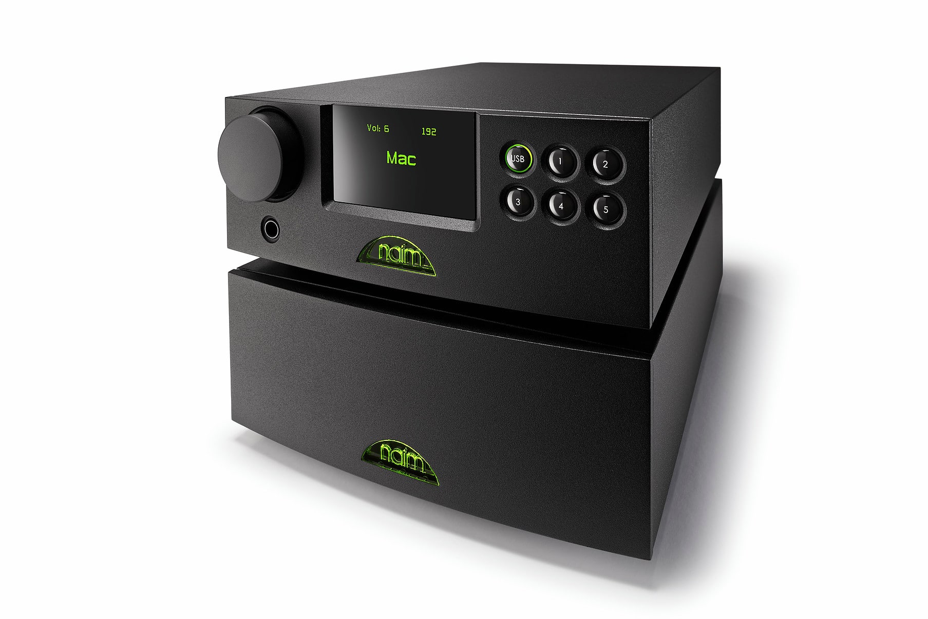 The V1 DAC (above) with the optional, external NAP 100 power amplifier (below; retailing at around £700)