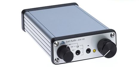 Just Audio's mobile headphone amplifiers, the uHA-120 and AHA-120 Just Audio's mobile headphone amplifiers, the uHA-120 and AHA-120