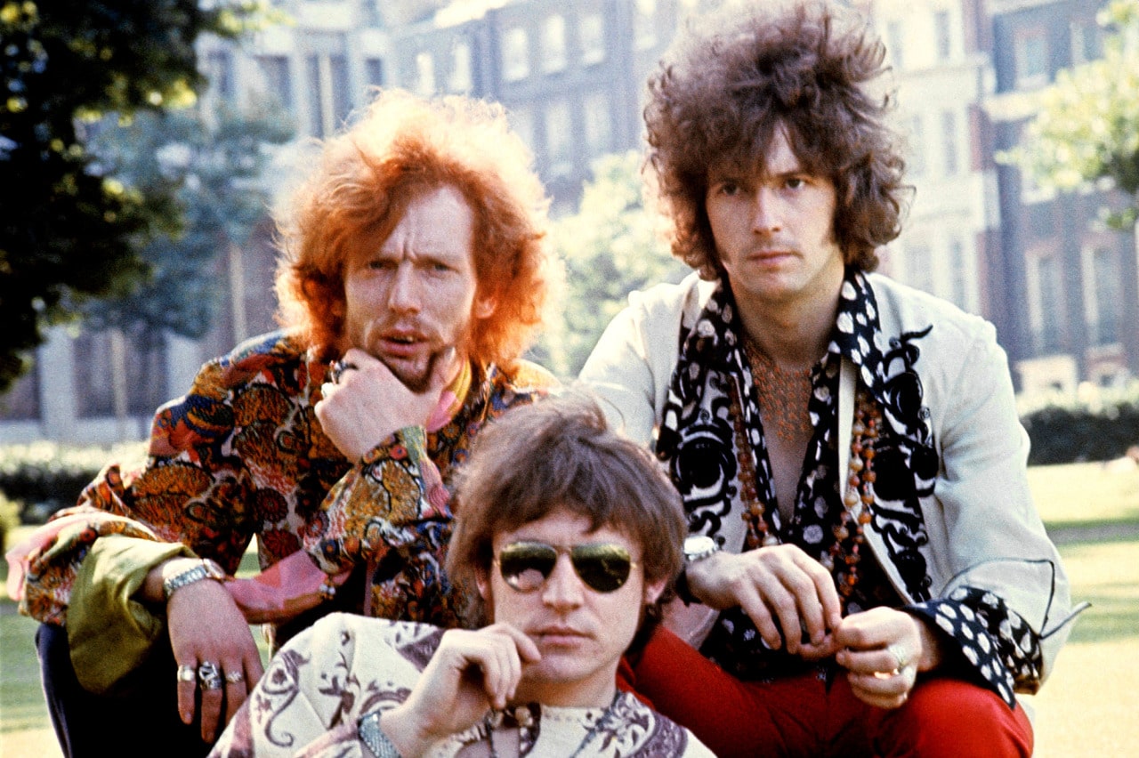Members of rock band Cream, their sound was characterised by a melange of blues and psychedelia. Cream combined Clapton's blues guitar playing with the airy voice of Jack Bruce and the manic drumming of Ginger Baker. Photo by LFI/ABACAPRESS.COM