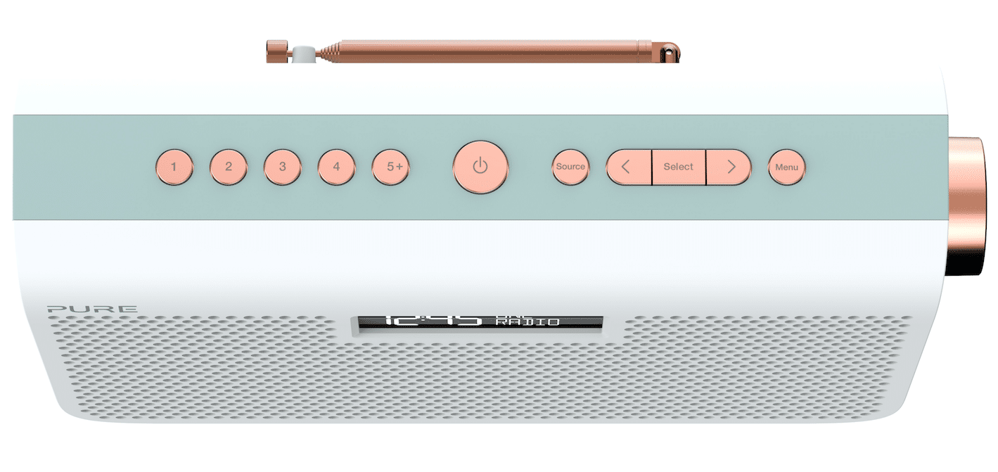 Pure - One Maxi Series 3s - Bianco Giada - Stereo Portatile DAB