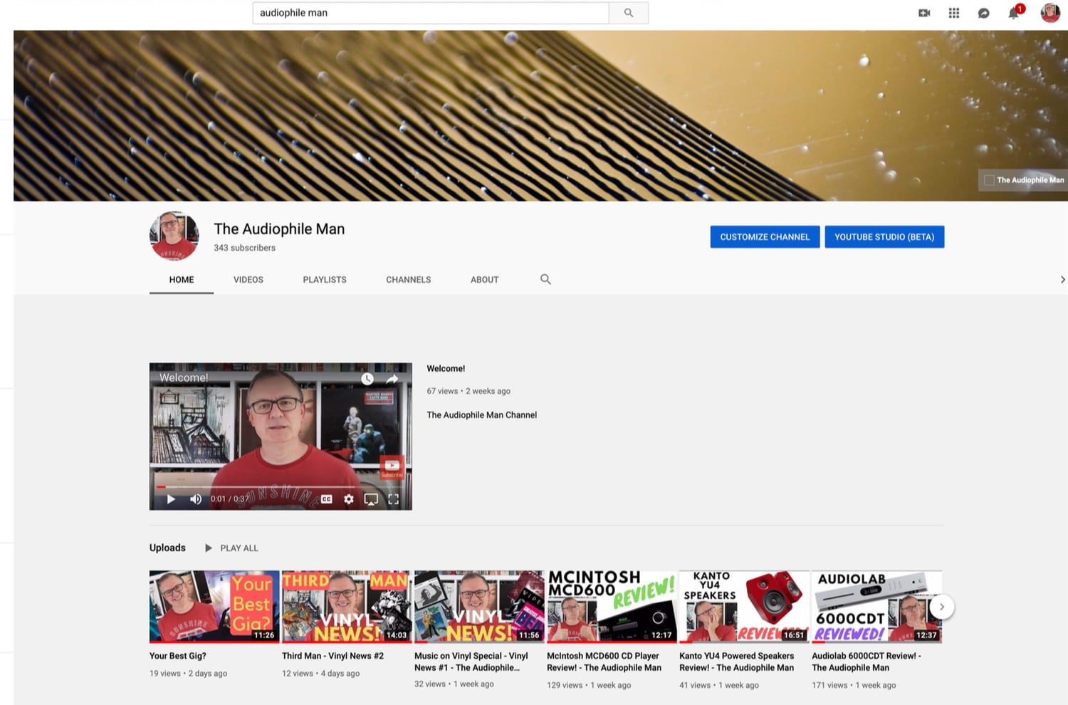 YOUTUBE : NEW OFFICIAL 'AUDiOPHILE MAN' CHANNEL LAUNCHED!