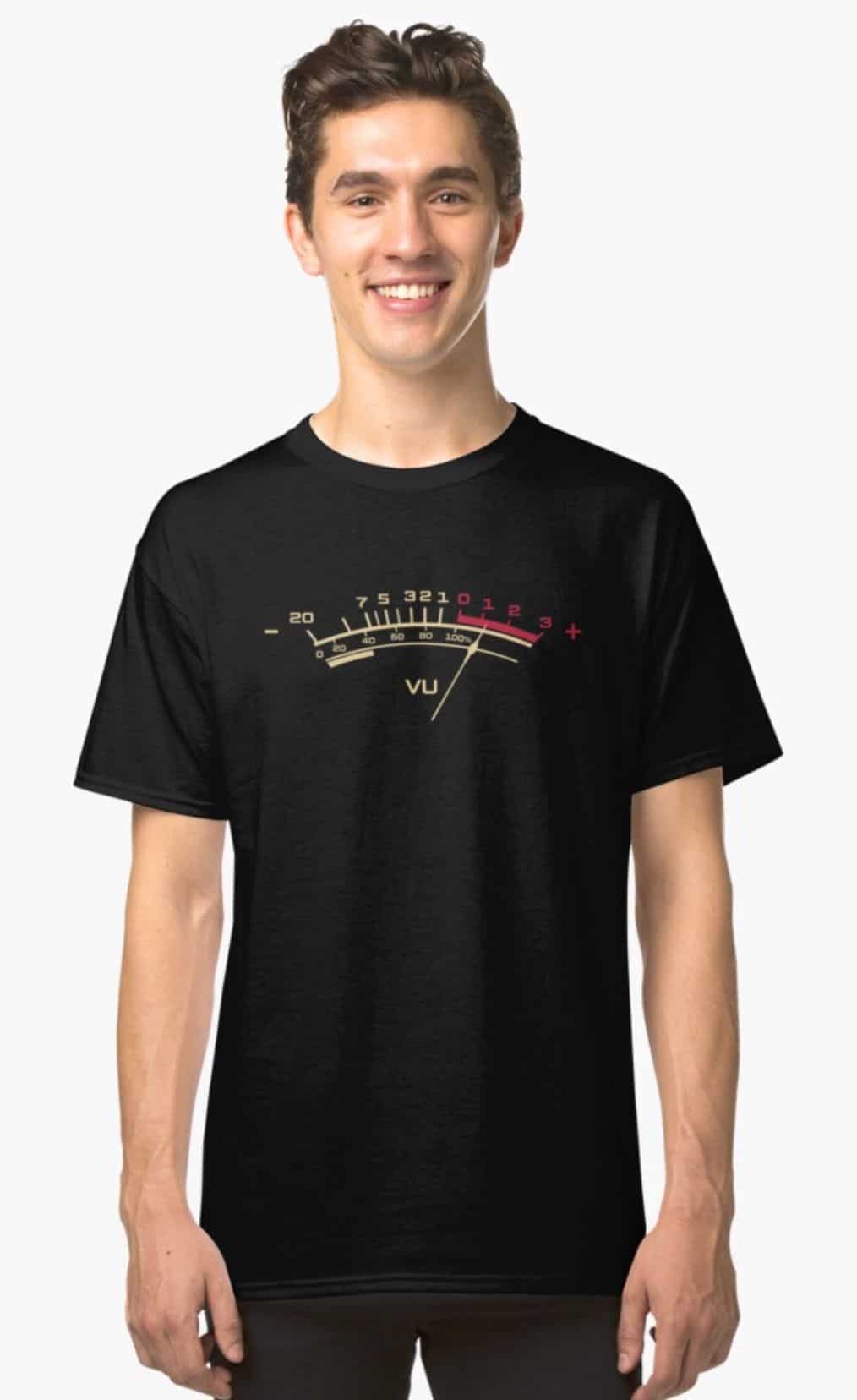 T-Shirt Uomo Urban Backwoods VU Volume Units Meter II: Maglia Premium In Cotone, Vestibilità Regolare, Taglie Forti Fino A XXXXXL