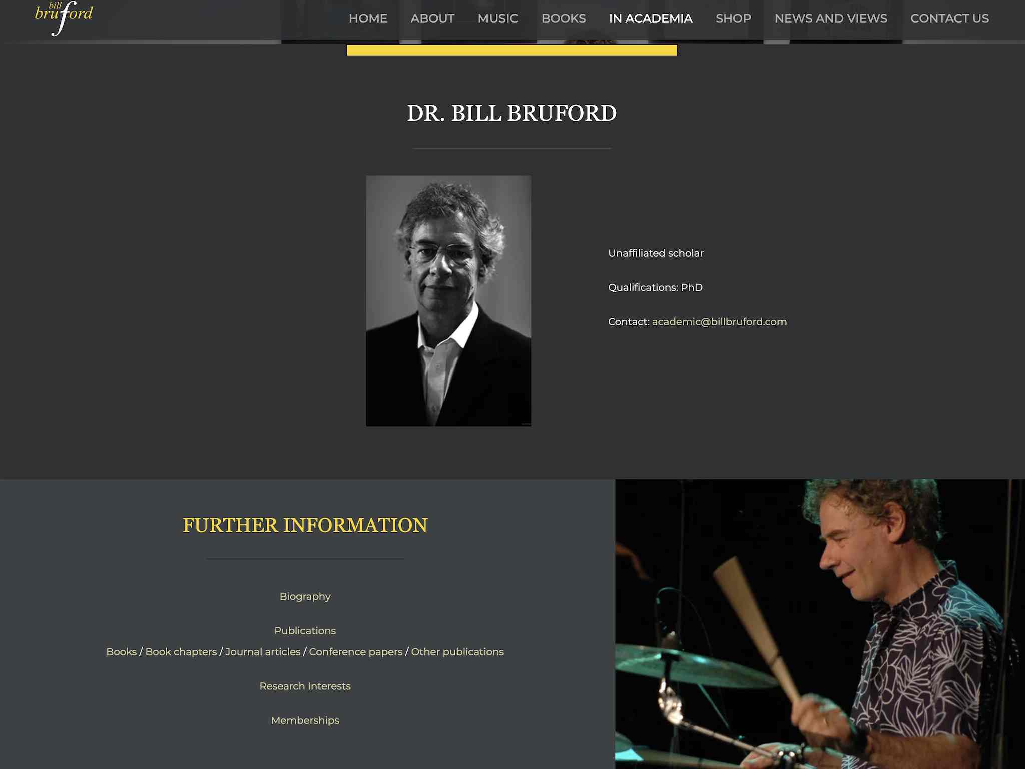 BILL BRUFORD: DONE WITH SITTING AROUND
