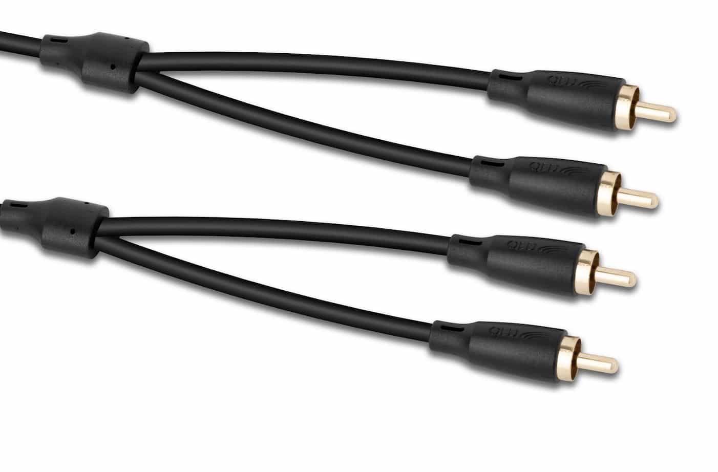 6.0m Y audio cable, with 3.5 mm stereo mini Jack to double 6.35 mm