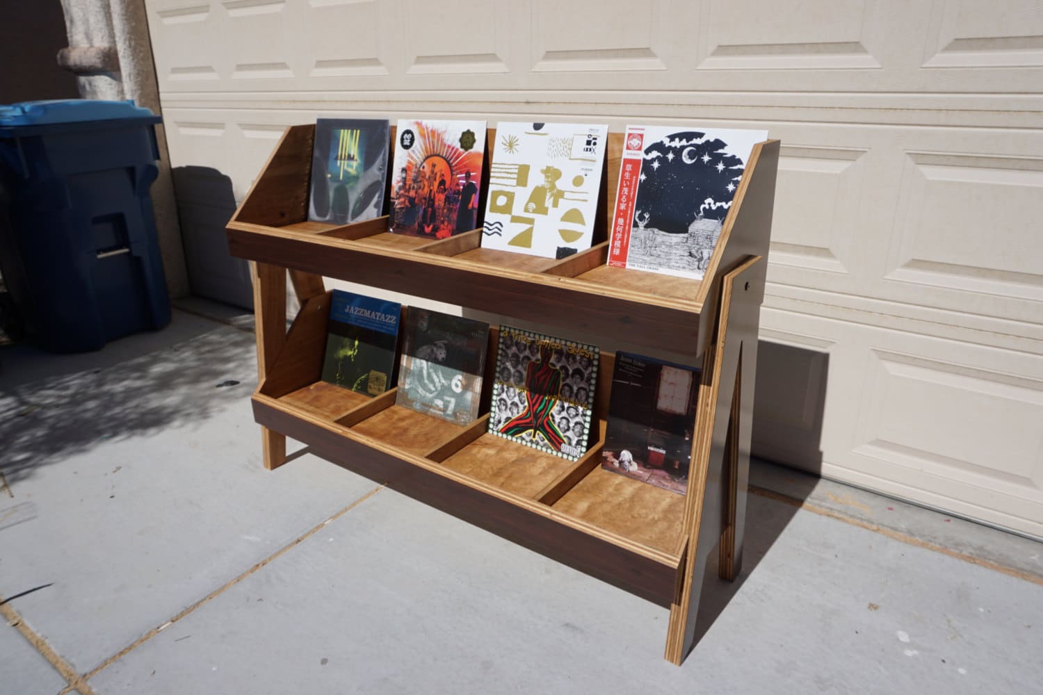 Vinyl Record Flip Rack Storage Display 