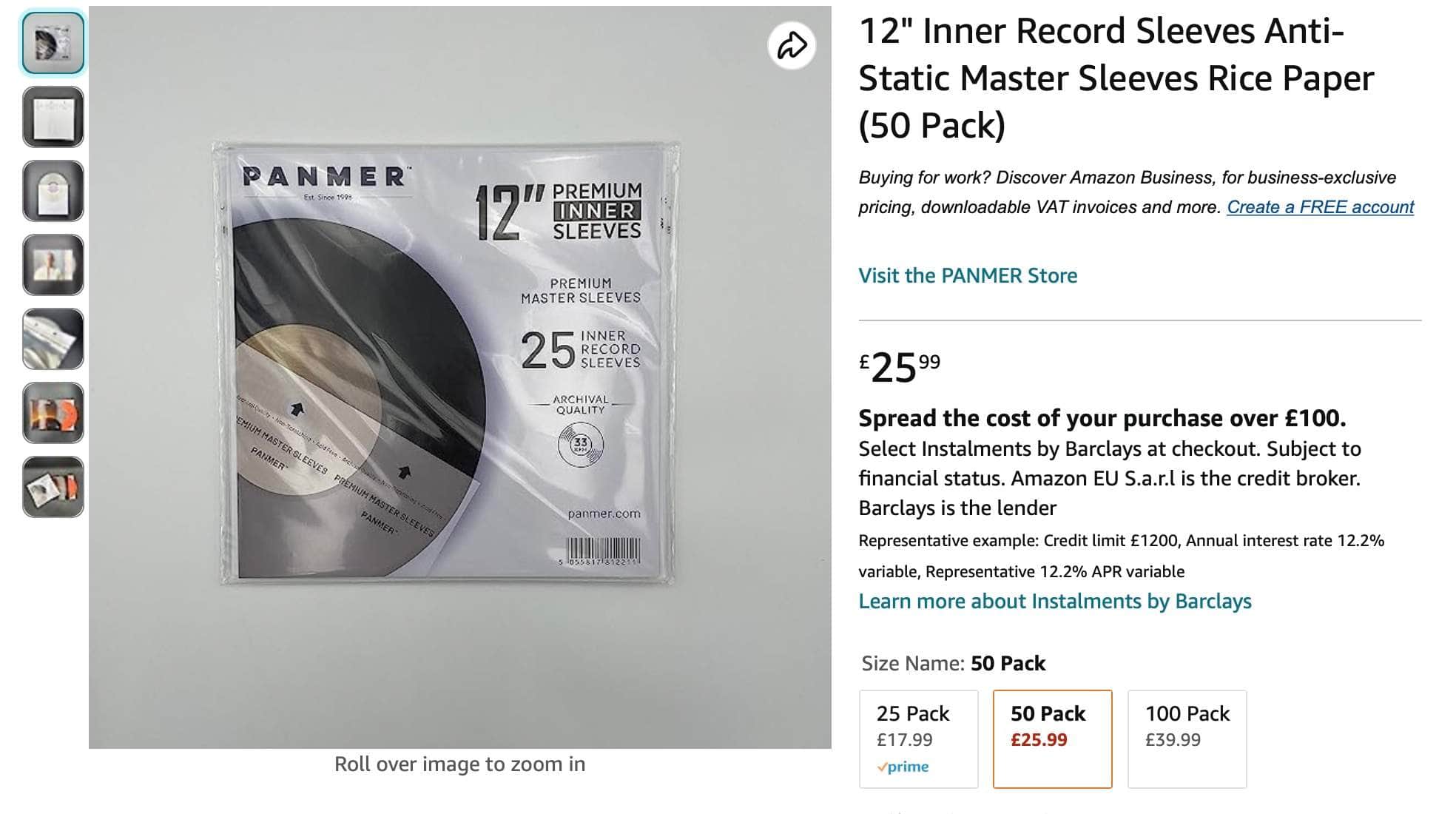 12 Inner Sleeves - All Styles (individual) – Vinyl Storage Solutions