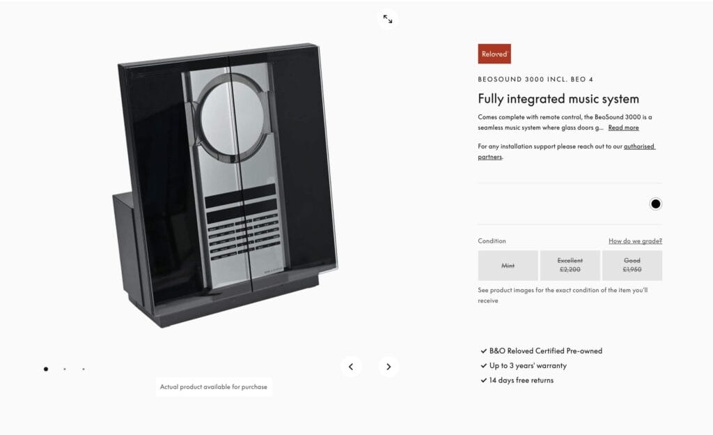 BANG & OLUFSEN LAUNCHES ‘RELOVED’